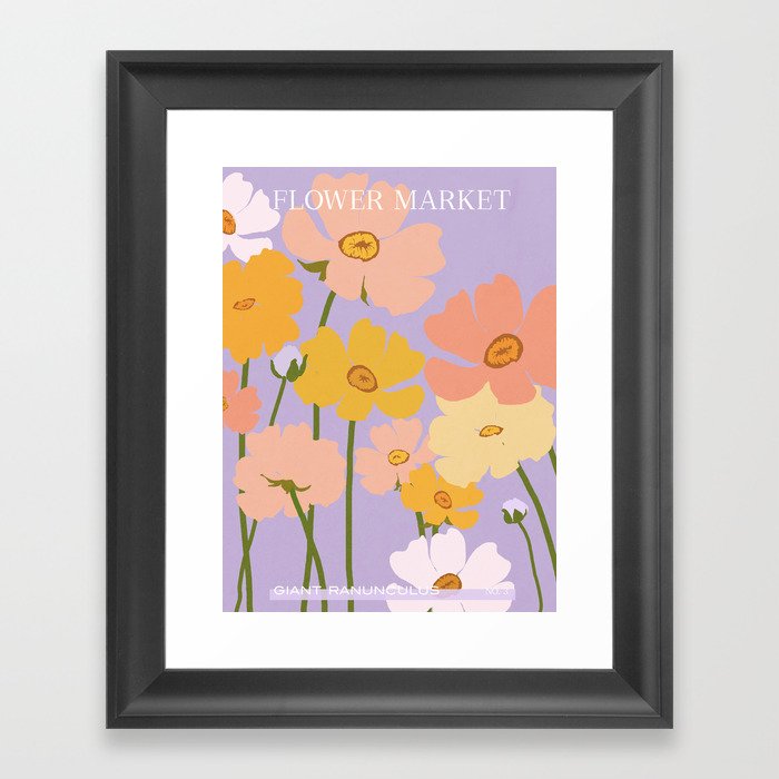 Flower Market - Ranunculus #3 Framed Art Print