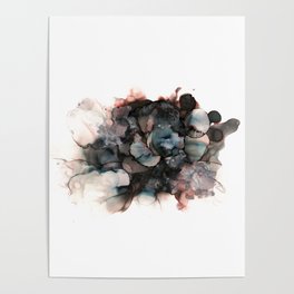 alcohol ink - pitch black 2 Poster