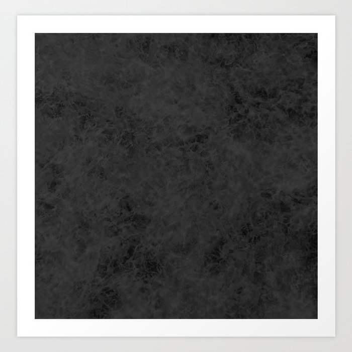 Black textured suede stone gray dark Art Print