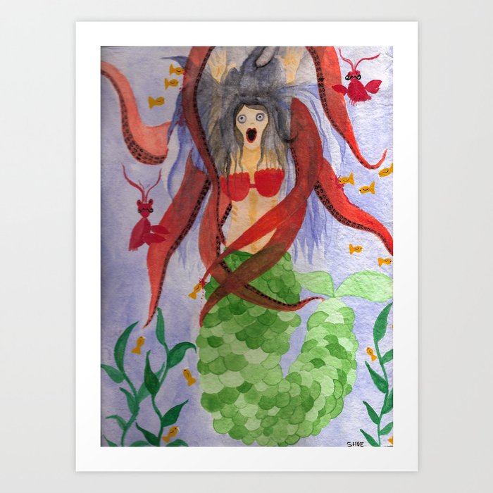 Mermaid Escape Art Print