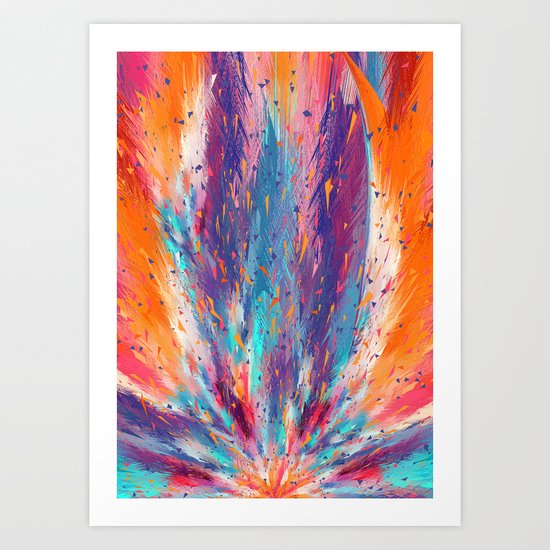 Colorful Fire Art Print