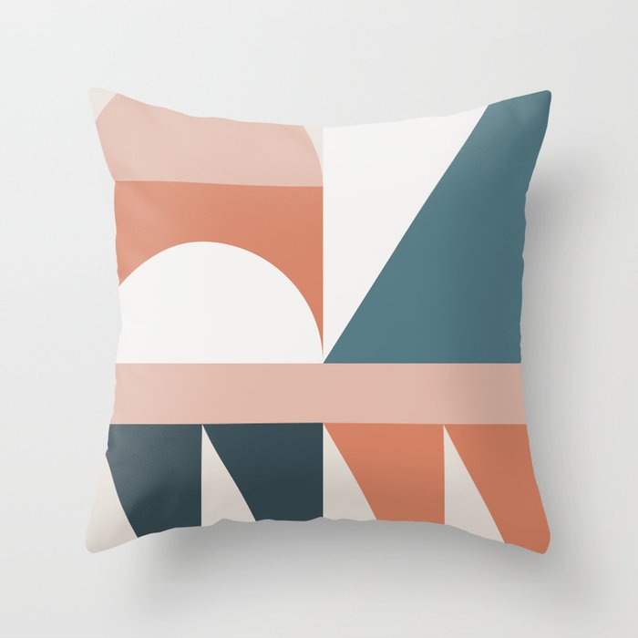 Cirque 03 Abstract Geometric Throw Pillow By Theoldartstudio