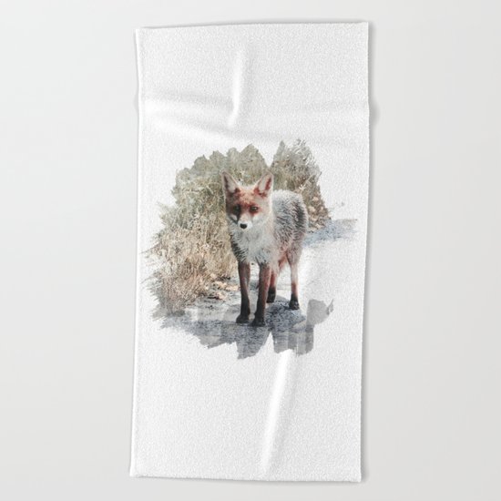 How I met a Fox Beach Towel