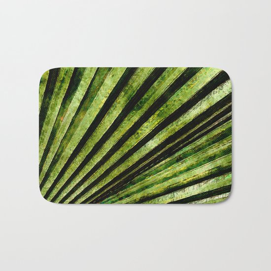 Green Palm Tree Frond Bath Mat