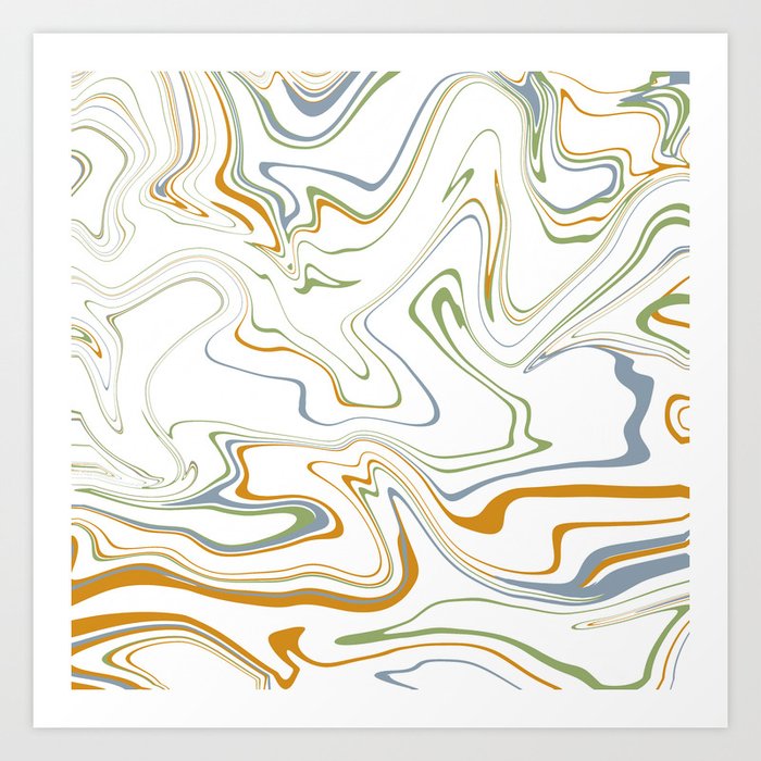 Natural trendy colors marble design Art Print