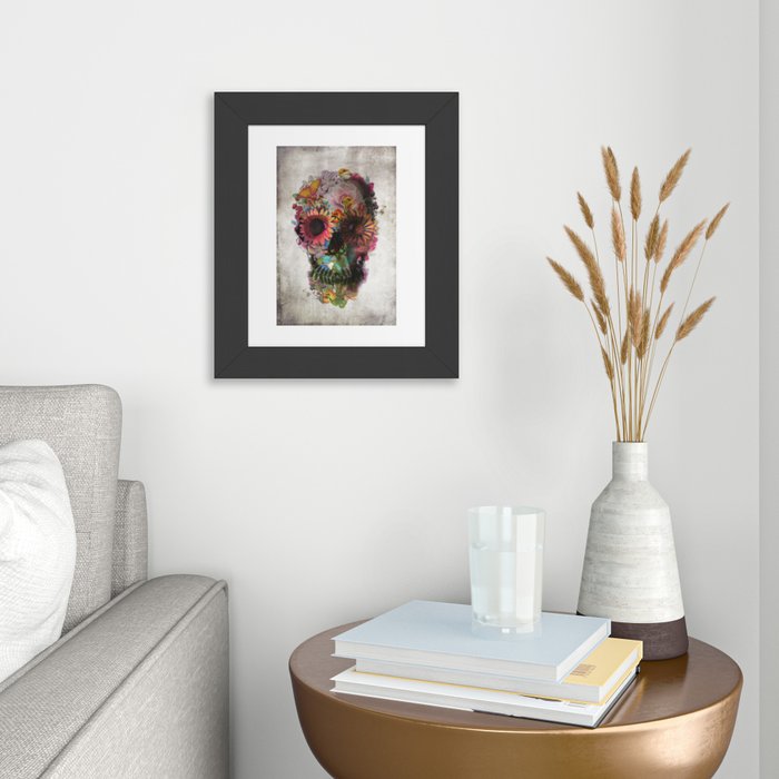 Society6 ケース SKULL 2 by Ali GULEC SKULL 2 Framed Art Print by Ali GULEC | Society6