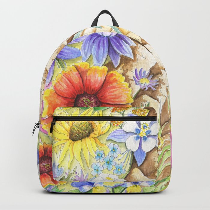 Colorado State Art | Colorado Art | Colorado Wildflowers | State of Colorado | Flowers of Colorado Backpack