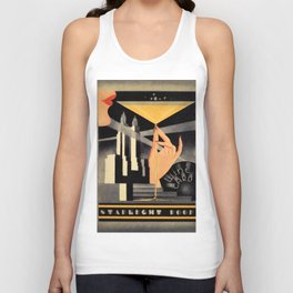 1930's Waldorf Astoria Hotel NYC The Starlight Roof, Champagne Wine Card Vintage Poster Tank Top