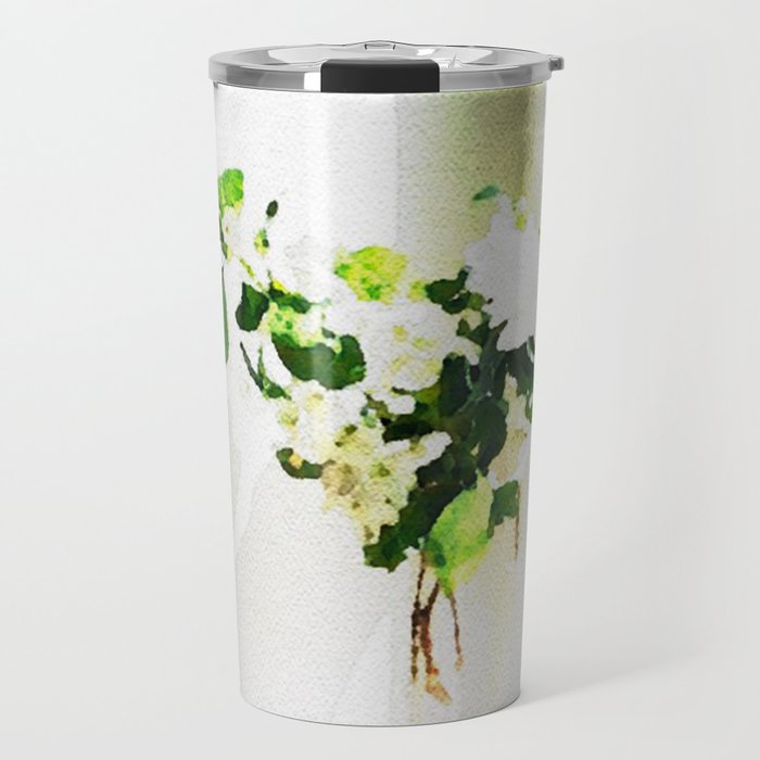 Vase of Flowers with shadows watercolor Travel Mug