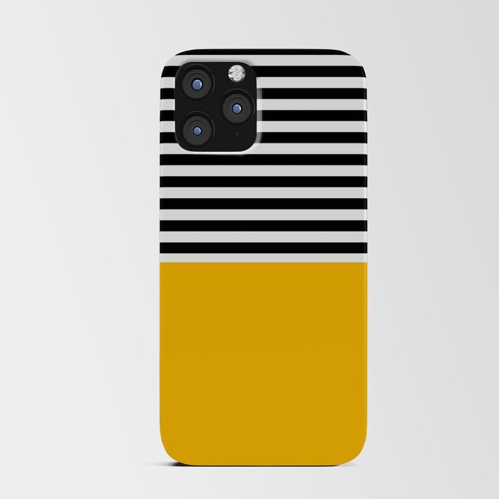 Amber With Black and White Stripes iPhone Card Case