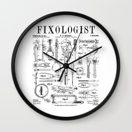 Fixologist Plumber Plumbing Tools Vintage Patent Print Wall Clock | Patentimage, Tool, Pipe, Uspatent, Wrench, Job, Plumbing, Occupation, Professional, Tools 