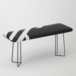 Black and white geometric minimal Bench