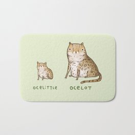 Ocelittle Ocelot Bath Mat | Funny, Illustration, Curated, Children, Animal 
