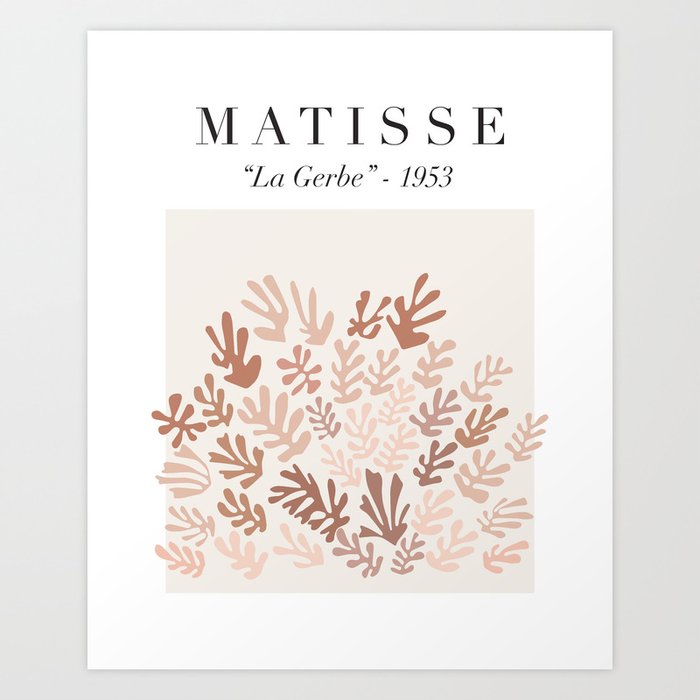 Blush Pink Matisse Art– “La Gerbe” – “The Sheaf” Art Print