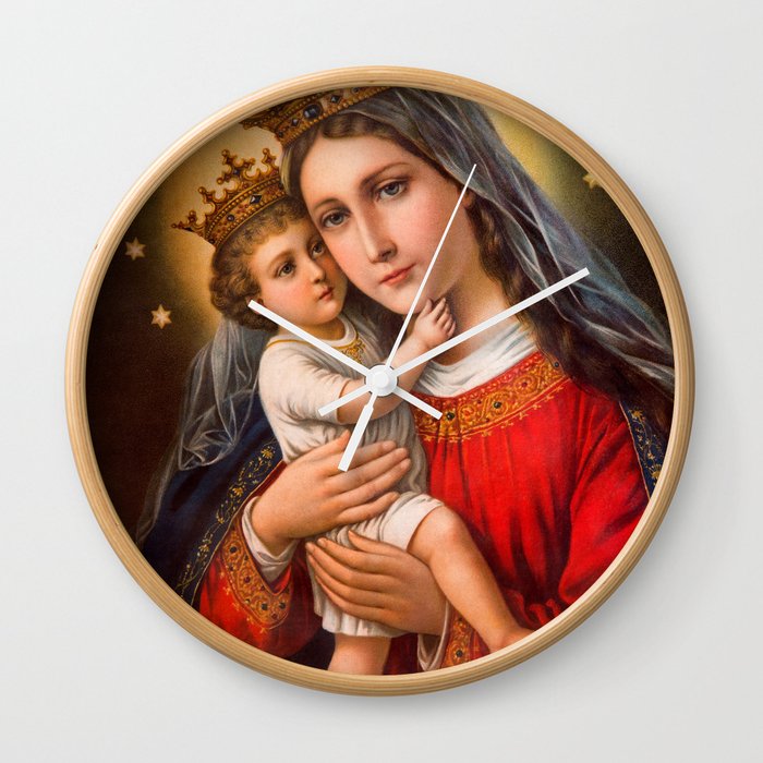 The Care Of Mother S Love In Oil Painting Wall Clock By Jayzhang Society6