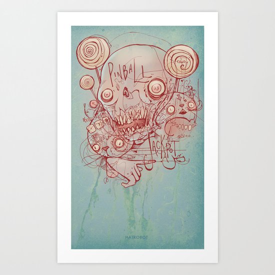 Pinball Jackpot Art Print