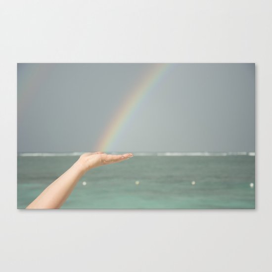Rainbow Hand Canvas Print
