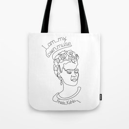 Frida Kahlo continuous line art print Tote Bag
