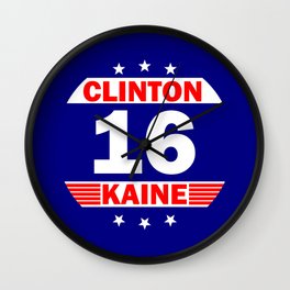 Clinton Kaine 16 Wall Clock