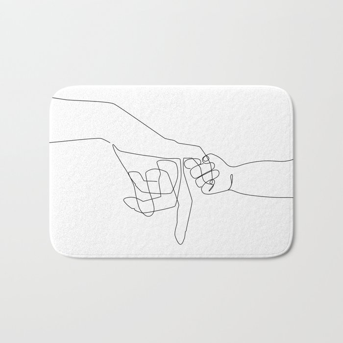 Mother and Baby Pinky Swear Bath Mat