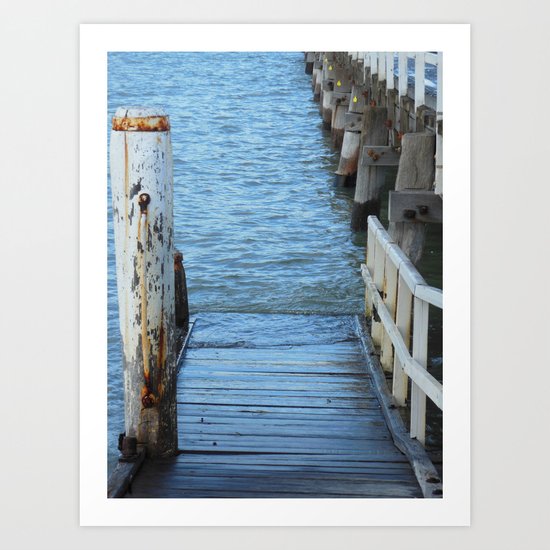 Down by the Pier Art Print