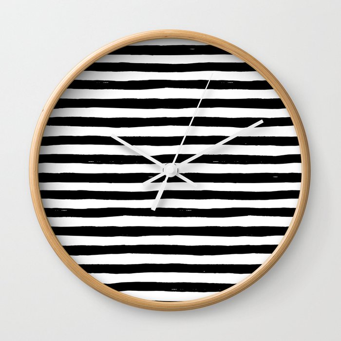 Black Bold Stripes Wall Clock