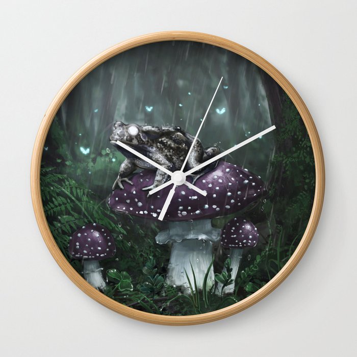 Forest Rain Wall Clock