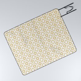 Tan Ornamental Arabic Pattern Picnic Blanket