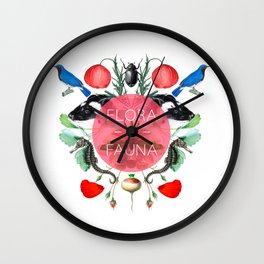Flora & Fauna Wall Clock