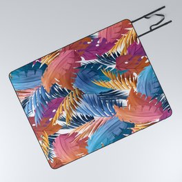 Tropical with Leaves Picnic Blanket