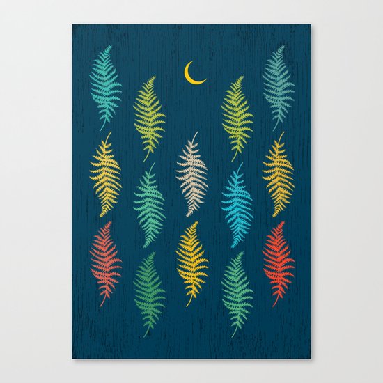 Vintage Fourteen Leafs Canvas Print