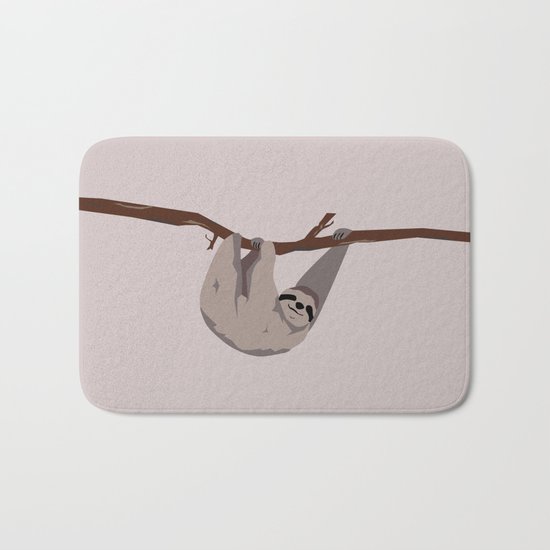 Sloth just hangin' Bath Mat