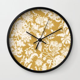 toile gold Wall Clock