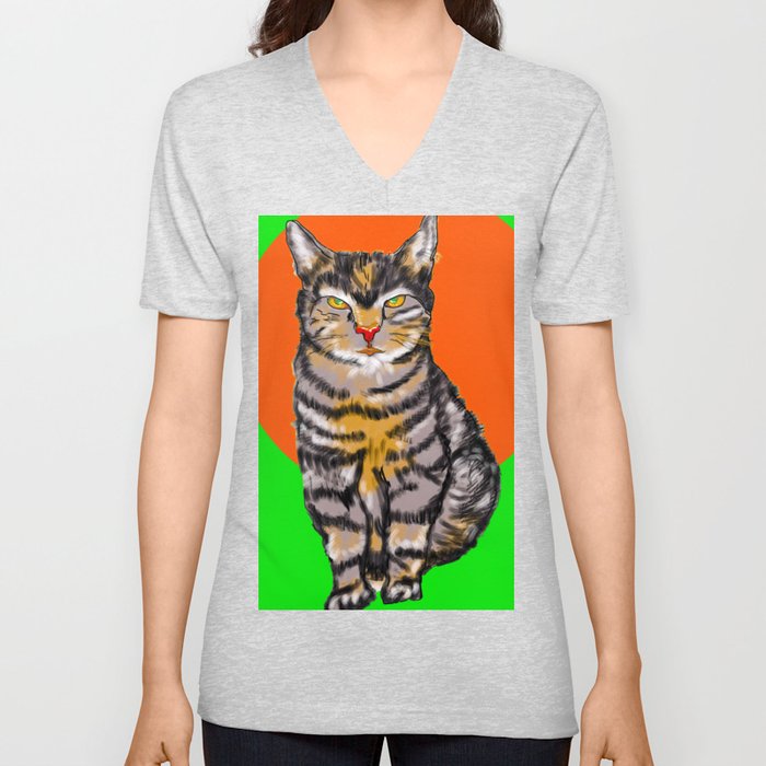 Kitten‎ V Neck T Shirt