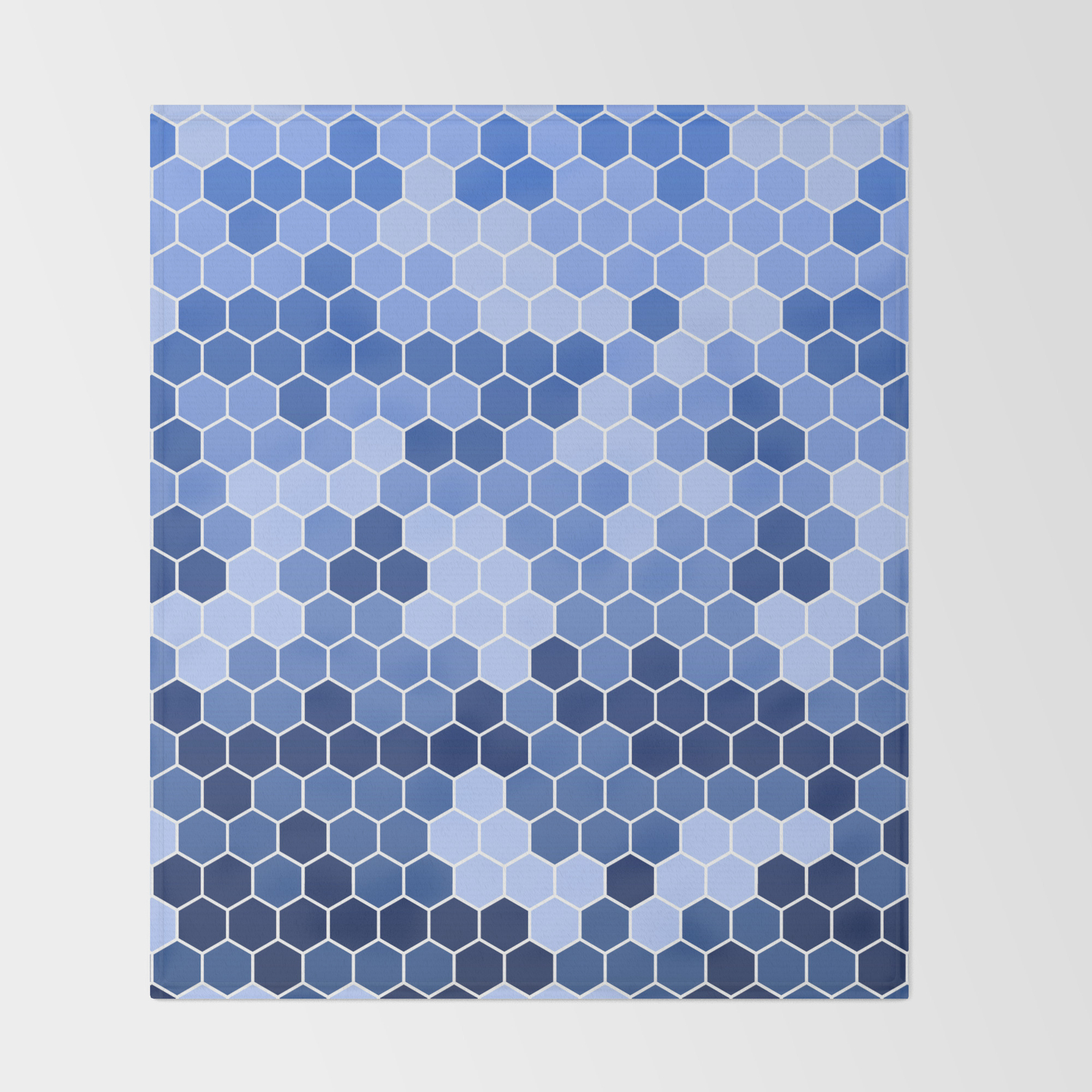 Honeycomb Blue Pattern Geometric Shapes Home Decor Sapphire