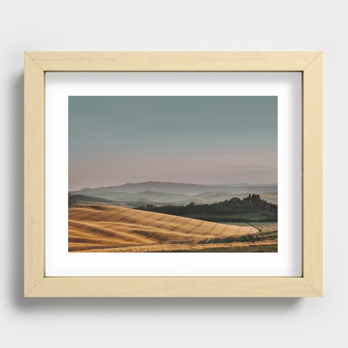 Tuscany Sunset - Italy Landscape Photography Recessed Framed Print