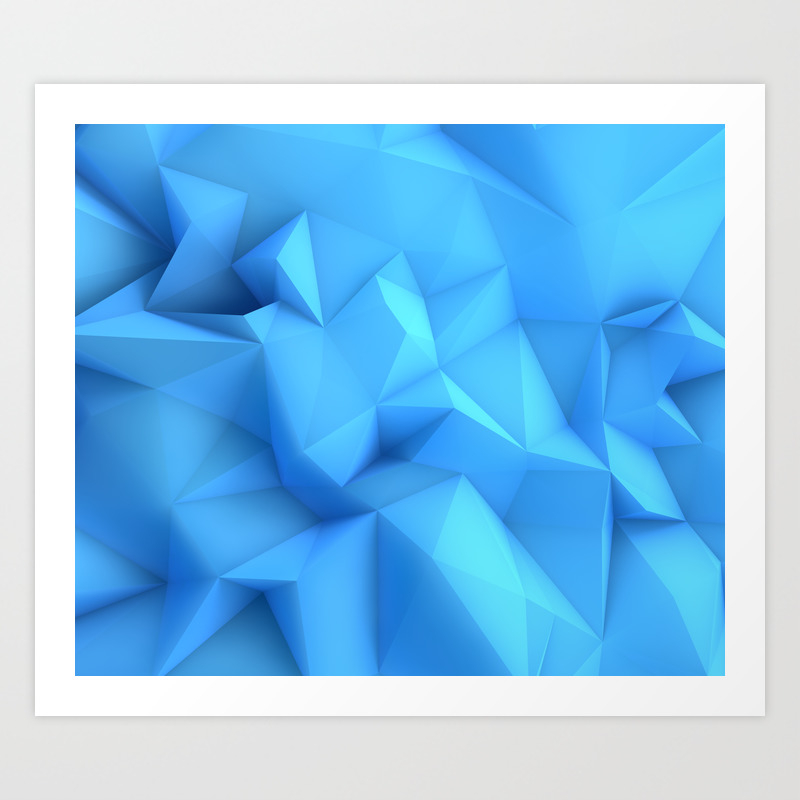 Pale Blue Geometric Pale Blue Crystal Geometric Pattern