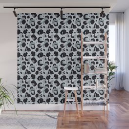 Black And White Leopard Animal Print Pattern Wall Mural