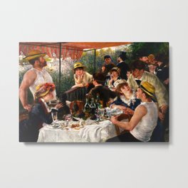 Pierre-Auguste RENOIR (French, 1841-1919) - Title: The Luncheon of the Boating Party - Date: 1880-1881 - Style: Impressionism - Period: Rejection of Impressionism - Media: Oil on canvas - Digitally Enhanced Version (2000dpi) - Metal Print | Oil, Augusterenoir, Renoirartworks, Pierreauguste, French, Impressionism, Renoirluncheon, Oftheboatingparty, Renoir, Pierrerenoir 