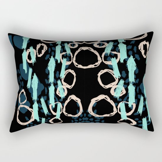 Siggy - Modern abstract brushstroke trendy hipster dorm college brooklyn socal beach luxe abstract Rectangular Pillow