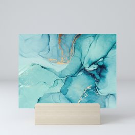 Abstract Turquoise Art Print By LandSartprints Mini Art Print