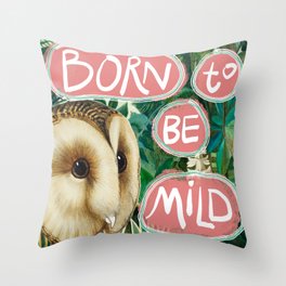 Introverted Owl Throw Pillow