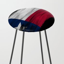 Texas state flag brush stroke, Texas flag background Counter Stool