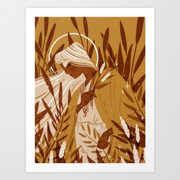 Ochre Fields Art Print