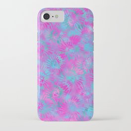 Aqua and Magenta Tie Dye Design iPhone Case