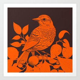 Cutout bird Art Print