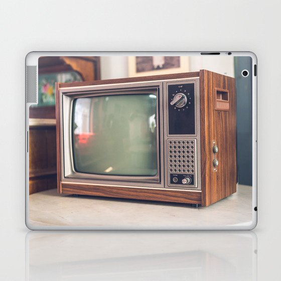 Old and antique television - selective focus point Laptop & iPad Skin