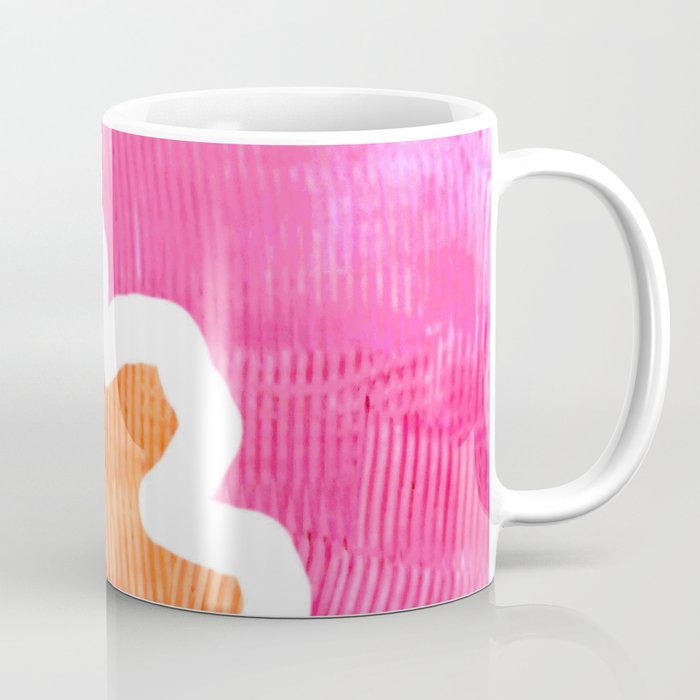 Leaf on pink Coffee Mug