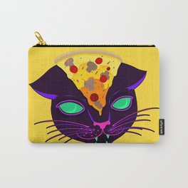 Delicious Cat Carry-All Pouch | Neon, Munchies, Animal, Trippy, Drawing, Kitty, Digital, Vector, Popart, Food 