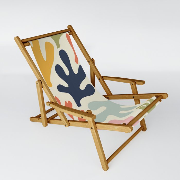 Henri Matisse Colorful Tropical Cut Outs Pattern  Sling Chair